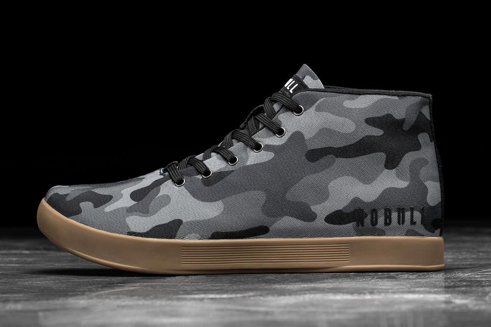 NOBULL Canvas Mid Training Ayakkabı Bayan - Siyah Camo - Turkiye (HYP-403281)